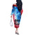 Patriotic 911 Memorial Patriot Day Off The Shoulder Long Sleeve Dress American Flag and Bald Eagle - Wonder Print Shop