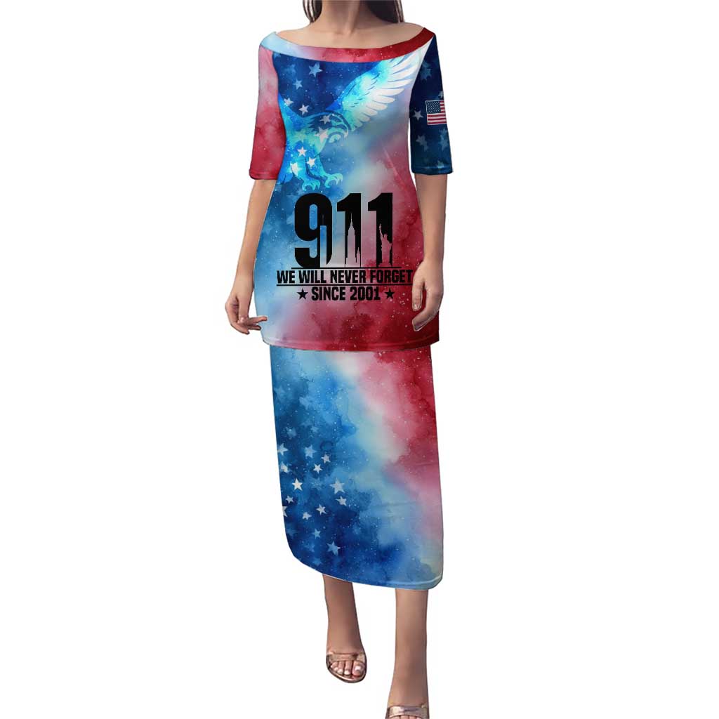 Patriotic 911 Memorial Patriot Day Puletasi American Flag and Bald Eagle - Wonder Print Shop