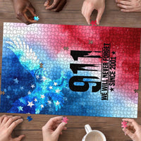 Patriotic 911 Memorial Patriot Day Puzzle American Flag and Bald Eagle - Wonder Print Shop