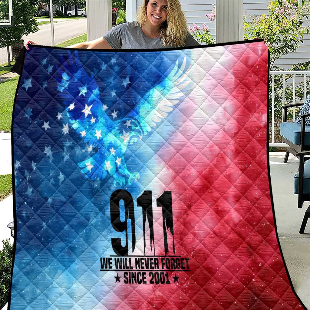 Patriotic 911 Memorial Patriot Day Quilt American Flag and Bald Eagle - Wonder Print Shop