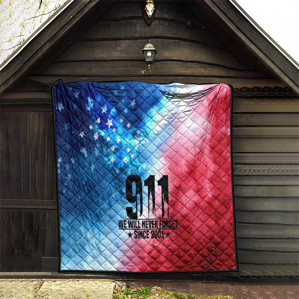 Patriotic 911 Memorial Patriot Day Quilt American Flag and Bald Eagle - Wonder Print Shop