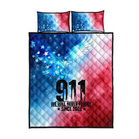 Patriotic 911 Memorial Patriot Day Quilt Bed Set American Flag and Bald Eagle - Wonder Print Shop