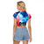 Patriotic 911 Memorial Patriot Day Raglan Cropped T Shirt American Flag and Bald Eagle - Wonder Print Shop