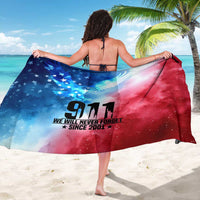 Patriotic 911 Memorial Patriot Day Sarong American Flag and Bald Eagle - Wonder Print Shop