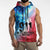 Patriotic 911 Memorial Patriot Day Sleeveless Zip Hoodie American Flag and Bald Eagle - Wonder Print Shop