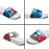 Patriotic 911 Memorial Patriot Day Slide Sandals American Flag and Bald Eagle - Wonder Print Shop
