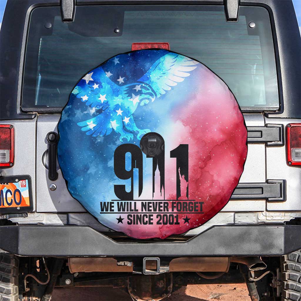Patriotic 911 Memorial Patriot Day Spare Tire Cover American Flag and Bald Eagle - Wonder Print Shop