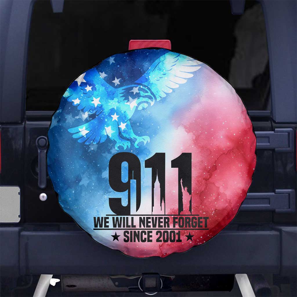 Patriotic 911 Memorial Patriot Day Spare Tire Cover American Flag and Bald Eagle - Wonder Print Shop
