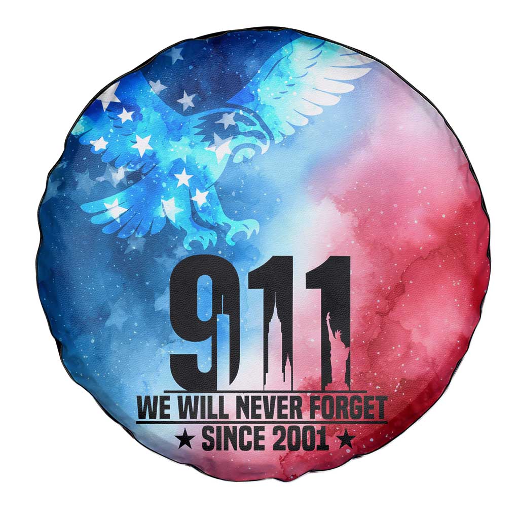 Patriotic 911 Memorial Patriot Day Spare Tire Cover American Flag and Bald Eagle - Wonder Print Shop