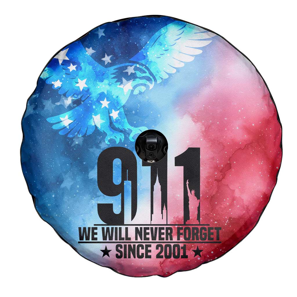 Patriotic 911 Memorial Patriot Day Spare Tire Cover American Flag and Bald Eagle - Wonder Print Shop