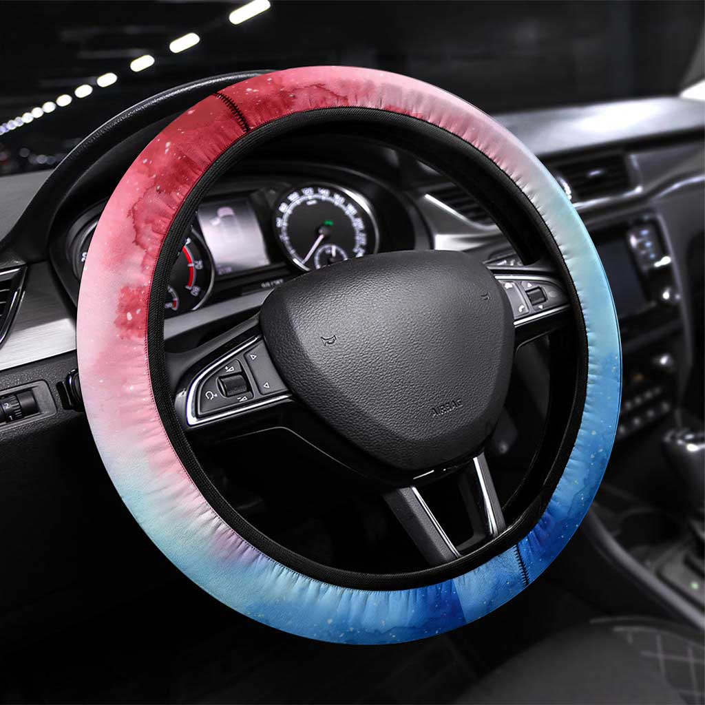 Patriotic 911 Memorial Patriot Day Steering Wheel Cover American Flag and Bald Eagle - Wonder Print Shop