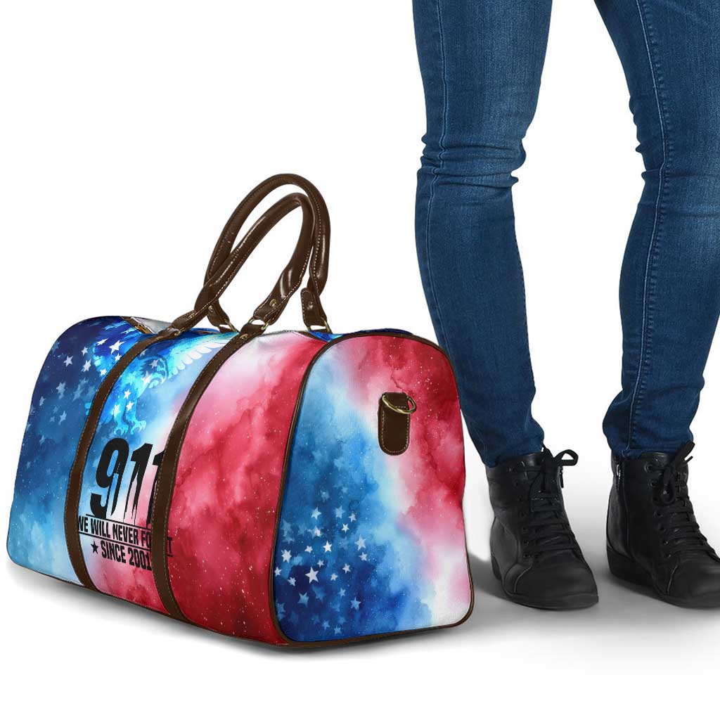 Patriotic 911 Memorial Patriot Day Travel Bag American Flag and Bald Eagle - Wonder Print Shop