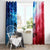 Patriotic 911 Memorial Patriot Day Window Curtain American Flag and Bald Eagle - Wonder Print Shop