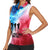 Patriotic 911 Memorial Patriot Day Women Sleeveless Polo Shirt American Flag and Bald Eagle - Wonder Print Shop