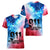 Patriotic 911 Memorial Patriot Day Women V-Neck T-Shirt American Flag and Bald Eagle - Wonder Print Shop