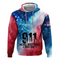 Patriotic 911 Memorial Patriot Day Zip Hoodie American Flag and Bald Eagle - Wonder Print Shop