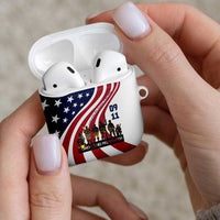 911 Memorial AirPods Case Patriot Day American Flag and Soldier Silhouette Honor and Remember - Wonder Print Shop