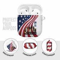 911 Memorial AirPods Case Patriot Day American Flag and Soldier Silhouette Honor and Remember - Wonder Print Shop