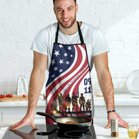 911 Memorial Apron Patriot Day American Flag and Soldier Silhouette Honor and Remember - Wonder Print Shop