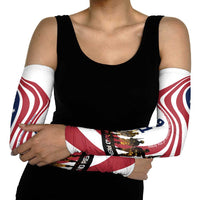 911 Memorial Arm Sleeves Patriot Day American Flag and Soldier Silhouette Honor and Remember - Wonder Print Shop