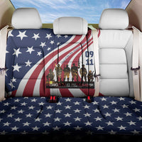 911 Memorial Back Car Seat Cover Patriot Day American Flag and Soldier Silhouette Honor and Remember - Wonder Print Shop