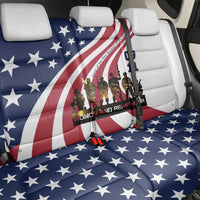 911 Memorial Back Car Seat Cover Patriot Day American Flag and Soldier Silhouette Honor and Remember - Wonder Print Shop