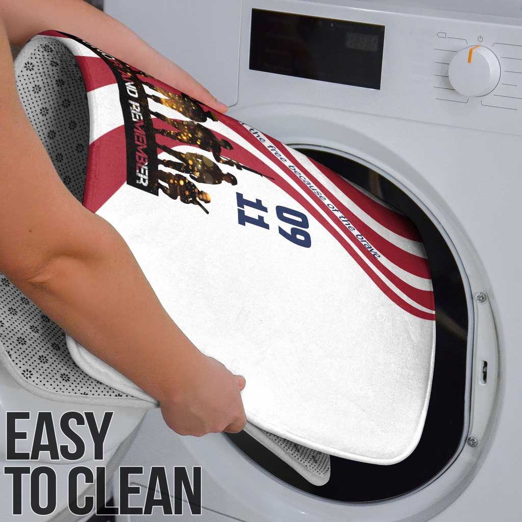 911 Memorial Bathroom Set Patriot Day American Flag and Soldier Silhouette Honor and Remember - Wonder Print Shop