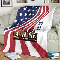 911 Memorial Blanket Patriot Day American Flag and Soldier Silhouette Honor and Remember - Wonder Print Shop