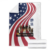 911 Memorial Blanket Patriot Day American Flag and Soldier Silhouette Honor and Remember - Wonder Print Shop