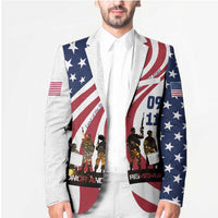 911 Memorial Blazer Patriot Day American Flag and Soldier Silhouette Honor and Remember - Wonder Print Shop