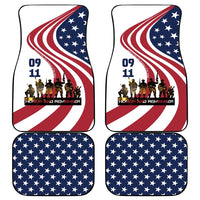911 Memorial Car Mats Patriot Day American Flag and Soldier Silhouette Honor and Remember - Wonder Print Shop
