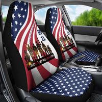 911 Memorial Car Seat Cover Patriot Day American Flag and Soldier Silhouette Honor and Remember - Wonder Print Shop