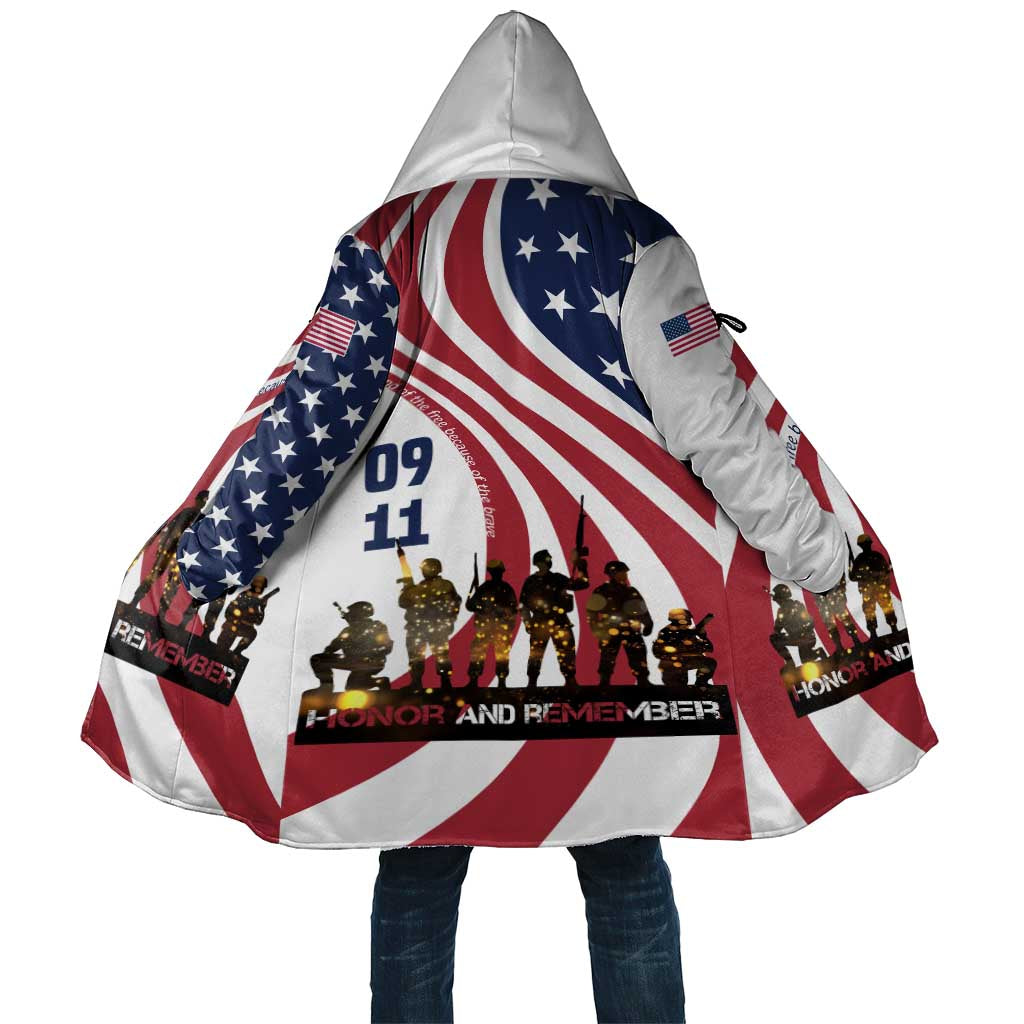 911 Memorial Cloak Patriot Day American Flag and Soldier Silhouette Honor and Remember - Wonder Print Shop