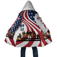 911 Memorial Cloak Patriot Day American Flag and Soldier Silhouette Honor and Remember - Wonder Print Shop