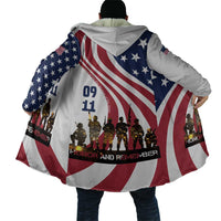 911 Memorial Cloak Patriot Day American Flag and Soldier Silhouette Honor and Remember - Wonder Print Shop