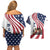 911 Memorial Couples Matching Off Shoulder Short Dress and Hawaiian Shirt Patriot Day American Flag and Soldier Silhouette Honor and Remember - Wonder Print Shop