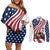 911 Memorial Couples Matching Off Shoulder Short Dress and Long Sleeve Button Shirt Patriot Day American Flag and Soldier Silhouette Honor and Remember - Wonder Print Shop