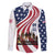 911 Memorial Family Matching Long Sleeve Bodycon Dress and Hawaiian Shirt Patriot Day American Flag and Soldier Silhouette Honor and Remember - Wonder Print Shop