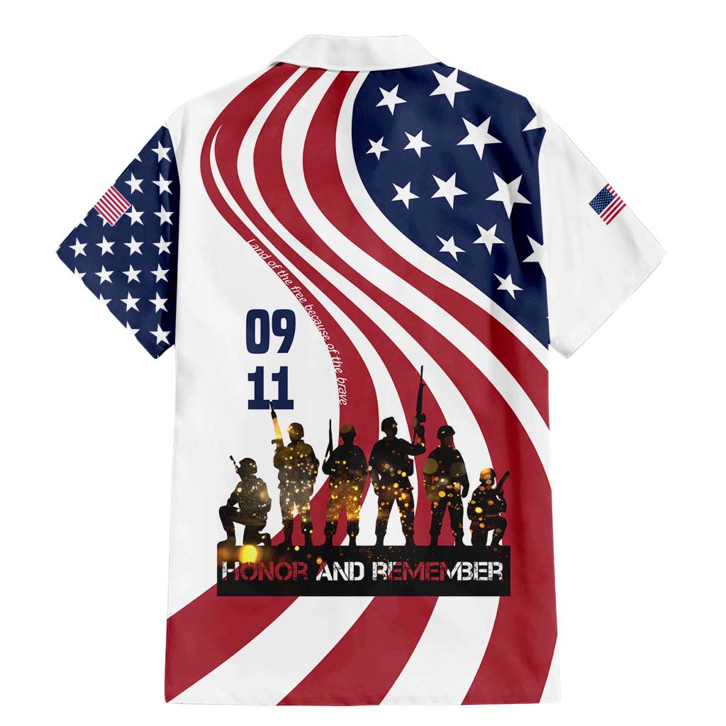 911 Memorial Family Matching Mermaid Dress and Hawaiian Shirt Patriot Day American Flag and Soldier Silhouette Honor and Remember - Wonder Print Shop