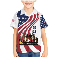 911 Memorial Family Matching Mermaid Dress and Hawaiian Shirt Patriot Day American Flag and Soldier Silhouette Honor and Remember - Wonder Print Shop