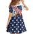 911 Memorial Family Matching Off The Shoulder Long Sleeve Dress and Hawaiian Shirt Patriot Day American Flag and Soldier Silhouette Honor and Remember - Wonder Print Shop