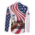 911 Memorial Family Matching Off The Shoulder Long Sleeve Dress and Hawaiian Shirt Patriot Day American Flag and Soldier Silhouette Honor and Remember - Wonder Print Shop