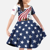 911 Memorial Family Matching Off Shoulder Maxi Dress and Hawaiian Shirt Patriot Day American Flag and Soldier Silhouette Honor and Remember - Wonder Print Shop