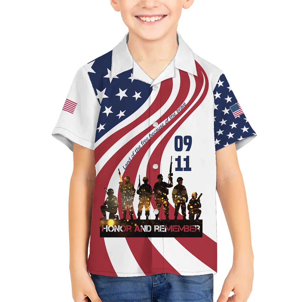 911 Memorial Family Matching Puletasi and Hawaiian Shirt Patriot Day American Flag and Soldier Silhouette Honor and Remember - Wonder Print Shop