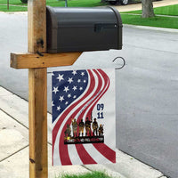 911 Memorial Garden Flag Patriot Day American Flag and Soldier Silhouette Honor and Remember - Wonder Print Shop