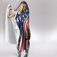 911 Memorial Hooded Blanket Patriot Day American Flag and Soldier Silhouette Honor and Remember - Wonder Print Shop