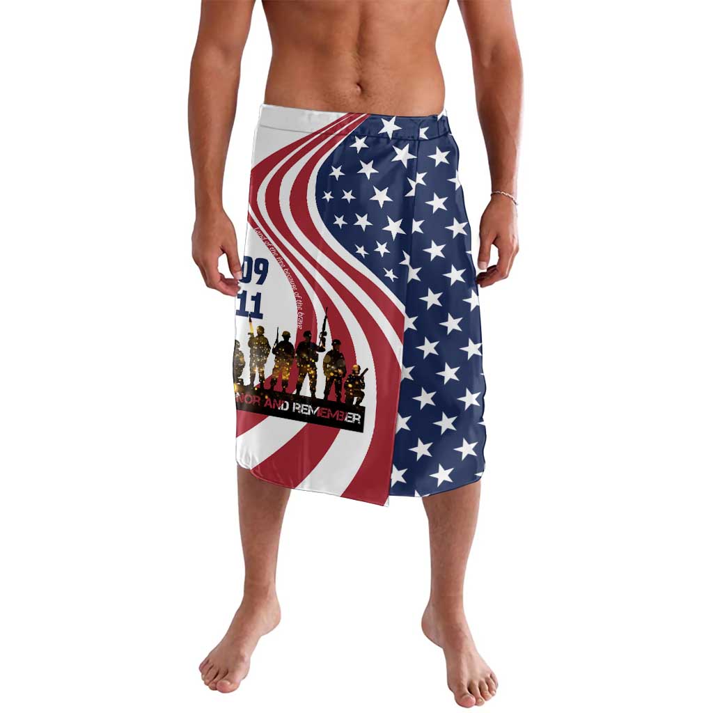 911 Memorial Lavalava Patriot Day American Flag and Soldier Silhouette Honor and Remember - Wonder Print Shop