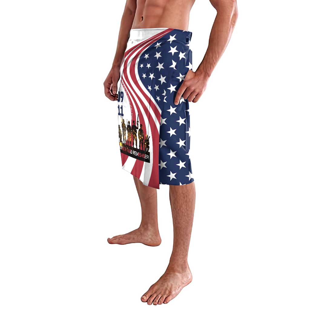 911 Memorial Lavalava Patriot Day American Flag and Soldier Silhouette Honor and Remember - Wonder Print Shop