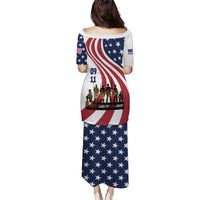 911 Memorial Puletasi Patriot Day American Flag and Soldier Silhouette Honor and Remember - Wonder Print Shop