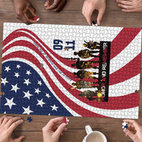 911 Memorial Puzzle Patriot Day American Flag and Soldier Silhouette Honor and Remember - Wonder Print Shop
